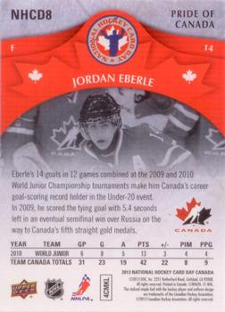 2013 Upper Deck National Hockey Card Day Canada #NHCD8 Jordan Eberle Back