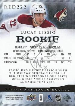 2013-14 Upper Deck Artifacts #RED222 Lucas Lessio Back