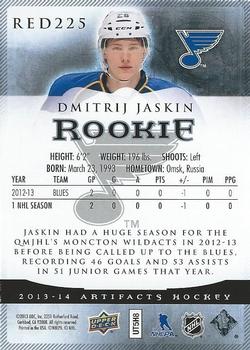 2013-14 Upper Deck Artifacts #RED225 Dmitrij Jaskin Back