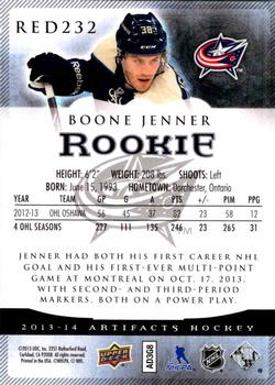 2013-14 Upper Deck Artifacts #RED232 Boone Jenner Back