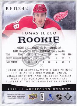 2013-14 Upper Deck Artifacts #RED242 Tomas Jurco Back