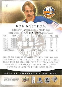 2013-14 Upper Deck Artifacts #8 Bob Nystrom Back