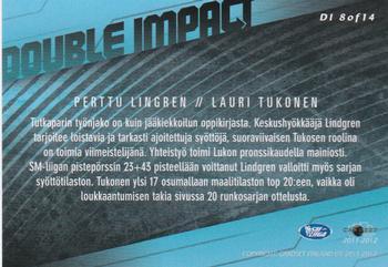 2011-12 Cardset Finland - Double Impact #DI8 Perttu Lindgren / Lauri Tukonen Back