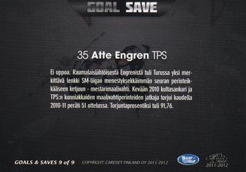 2011-12 Cardset Finland - Goals and Saves #G&S9 Atte Engren Back