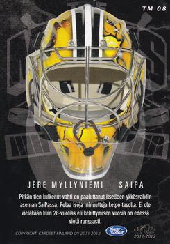 2011-12 Cardset Finland - The Masks #TM8b Jere Myllyniemi Back