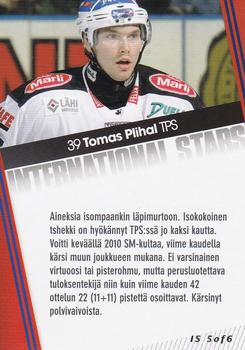 2011-12 Cardset Finland - International Stars #IS5 Tomas Plihal Back