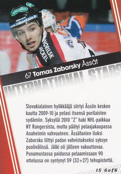 2011-12 Cardset Finland - International Stars #IS6 Tomas Zaborsky Back