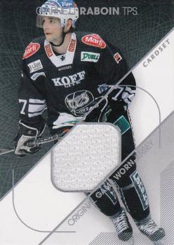 2011-12 Cardset Finland - Game Worn Jersey Exchange #NNO Garrett Raboin Front