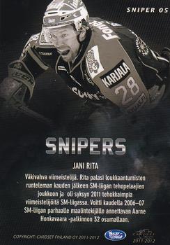 2011-12 Cardset Finland - Snipers #SN5 Jani Rita Back