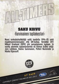 2011-12 Cardset Finland - All-Timers #AT 6 Saku Koivu Back