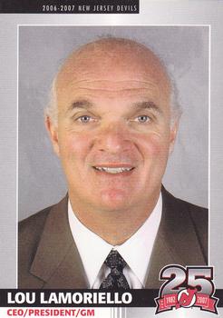 2006-07 25th Anniversary Captains' Series New Jersey Devils #NNO Lou Lamoriello Front