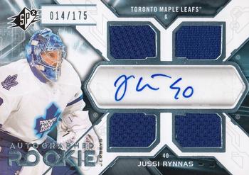 2012-13 SP Authentic - 2012-13 SPx Autographed Rookie Jerseys #25 Jussi Rynnas Front