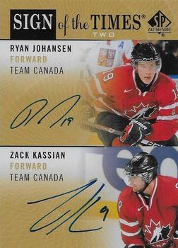 2012-13 SP Authentic - Sign of the Times Two (2) #ST2-JK Ryan Johansen / Zack Kassian Front