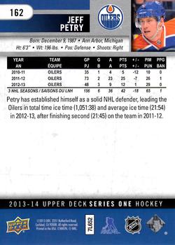 2013-14 Upper Deck #162 Jeff Petry Back
