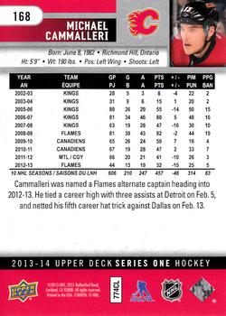 2013-14 Upper Deck #168 Mike Cammalleri Back
