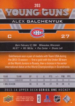 2013-14 Upper Deck #203 Alex Galchenyuk Back