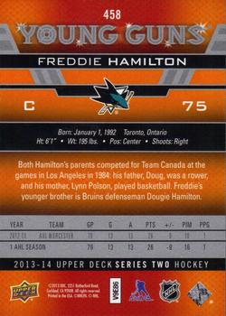 2013-14 Upper Deck #458 Freddie Hamilton Back