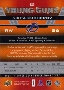 2013-14 Upper Deck #483 Nikita Kucherov Back