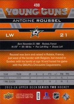 2013-14 Upper Deck #490 Antoine Roussel Back