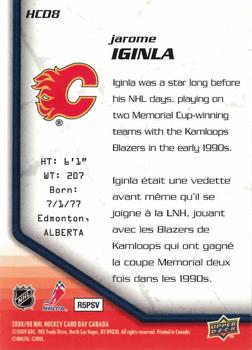 2009 Upper Deck National Hockey Card Day #HCD8 Jarome Iginla Back