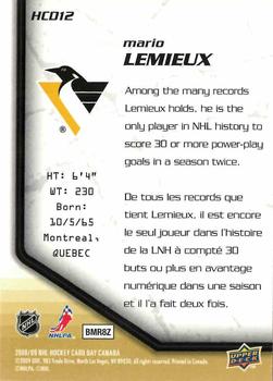 2009 Upper Deck National Hockey Card Day #HCD12 Mario Lemieux Back