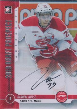 2012-13 In The Game Draft Prospects - Autographs Silver #A-DN Darnell Nurse Front
