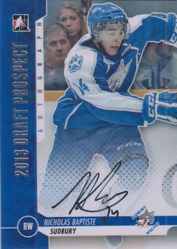 2012-13 In The Game Draft Prospects - Autographs Silver #A-NB Nicholas Baptiste Front
