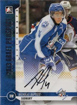2012-13 In The Game Draft Prospects - Autographs Silver #A-NB2 Nicholas Baptiste Front