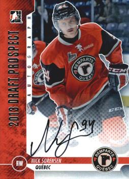 2012-13 In The Game Draft Prospects - Autographs Silver #A-NS Nick Sorensen Front