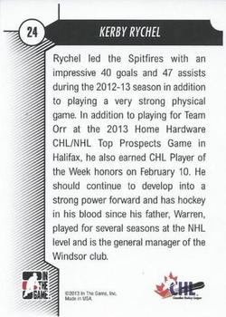 2012-13 In The Game Draft Prospects - Emerald #24 Kerby Rychel Back