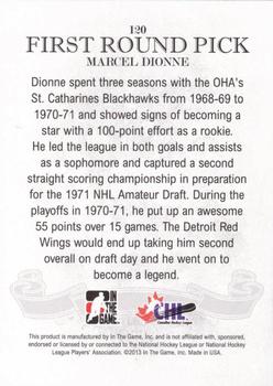 2012-13 In The Game Draft Prospects - Emerald #120 Marcel Dionne Back