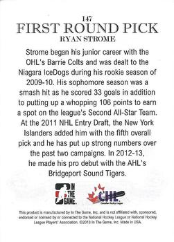 2012-13 In The Game Draft Prospects - Emerald #147 Ryan Strome Back