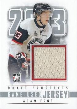 2012-13 In The Game Draft Prospects - Game-Used Jerseys Silver #M-01 Adam Erne Front