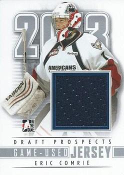 2012-13 In The Game Draft Prospects - Game-Used Jerseys Silver #M-07 Eric Comrie Front