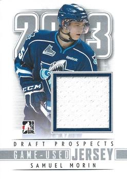 2012-13 In The Game Draft Prospects - Game-Used Jerseys Silver #M-27 Samuel Morin Front