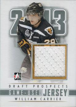 2012-13 In The Game Draft Prospects - Game-Used Jerseys Silver #M-34 William Carrier Front
