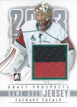 2012-13 In The Game Draft Prospects - Game-Used Jerseys Silver #M-35 Zachary Fucale Front