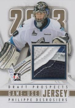 2012-13 In The Game Draft Prospects - Game-Used Jerseys Gold #M-11 Philippe Desrosiers Front