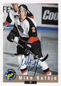 1992 Classic Draft Picks - Autographs #NNO Mike Rathje Front