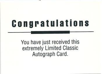 1992 Classic Draft Picks - Autographs #NNO Scott LaGrand Back