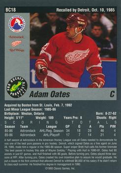 1993 Classic Pro Prospects - Bonus Cards #BC18 Adam Oates Back