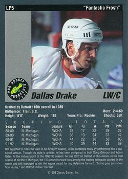 1993 Classic Pro Prospects - Limited Prints #LP5 Dallas Drake Back
