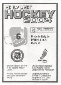 2003-04 Panini Stickers #6 Dany Heatley Back