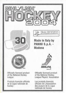 2003-04 Panini Stickers #30 Jean-Pierre Dumont Back