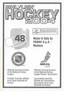 2003-04 Panini Stickers #48 Hurricanes Game Moment Back