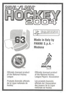 2003-04 Panini Stickers #63 Olli Jokinen Back