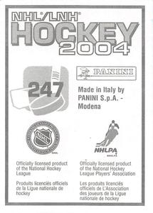 2003-04 Panini Stickers #247 Avalanche Game Moment Back