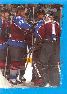 2003-04 Panini Stickers #247 Avalanche Game Moment Front