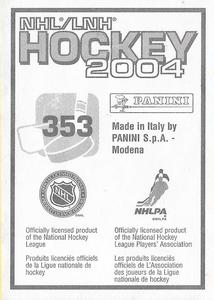 2003-04 Panini Stickers #353 Blues Game Moment Back