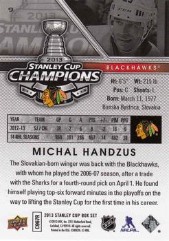 2013 Upper Deck Stanley Cup Champions Box Set #9 Michal Handzus Back